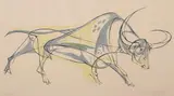Walter Bodmer, Bull, Color lithograph