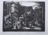 Philip Evergood, City Lights, Lithograph