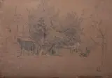 Helen M. Grose, West Walnut Street, Pencil on board