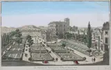 Johann Gottfried Benedict Thiel, Chute du Canal qui part de la Riviere dite Metauro, et entre dans la mer Adriatique devant la Ville de Fano, Hand-colored engraving