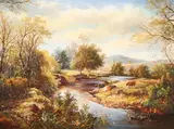 Dutch School, Cattle Drinking at Riverside