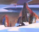 O.A. Skovorodko, Winter Motif, Oil on canvas.
