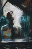 Edmund Yaghjian, The Pianist, Oil on metal