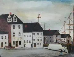 Wilfred Riley, Fells Point, Oil on canvas
