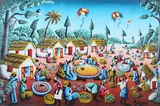 B. Byron, Kite Flyers, Oil on board