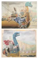 Pierce Rice, Viking Ships: Two Works, VIKING SHIPS: TWO WORKS, pastel on paper