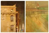 Pierce Rice, CORNICE OF BUILDING WITH DISTANT TOWERS and STREET SCENE: TWO WORKS, first