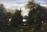 Landscape with Cattle by George Morland, LANDSCAPE WITH CATTLE, oil on canvas, offered Sep 2008