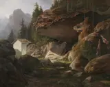 Georg Emil Libert, Alpine Landscape, Oil on canvas