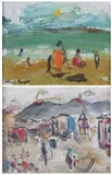 Edward Rosenfeld, ON THE BEACH and CIRCUS SCENE: TWO WORKS, first, Baltimore native Edward 'Eddie' Rosenfeld began his artistic career as a housepainter at age 16, quickly advancing to sign painter and billboard painter for the Standard Oil Company
