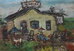 Edward Rosenfeld, Antiques, Baltimore native Edward 'Eddie' Rosenfeld began his artistic career as a housepainter at age 16, quickly advancing to sign painter and billboard painter for the Standard Oil Company