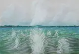 J. Eugene Gardner, Chesapeake Bay Waves, Pastel on paper