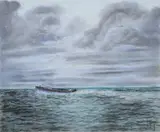 J. Eugene Gardner, Racing the Storm, Pastel on paper
