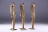 Avis Turner, Untitled, ALTARSTICKS IN THE FORM OF ANGELS, circa 1988, bronze, golden-brown patina - Height: 30 1/4 in