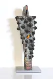 Bertil Vallien, Bertil Vallien (Swedish, 1938, a unique sand cast 'Idol' glass sculpture for Kosta Boda