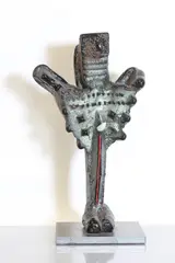 Bertil Vallien (Swedish by Bertil Vallien, 1938, a unique sand cast 'Idol' glass sculpture for Kosta Boda, sold Oct 2023