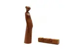 Brian Willsher, Untitled, 23cm high together with a carved teak sculpture
