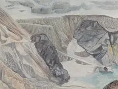 Untitled by Edward Bawden, watercolour over pencil 48.5 x 63.5cm, sold Oct 2023