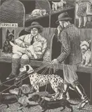 Untitled by Tirzah Garwood, Tirzah Garwood (1908-1951) 'The Dog Show' wood engraving, sold Oct 2023