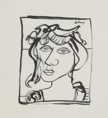 Untitled by John Bellany, black ink 43 x 38cm Provenance: Gifted to the vendor by the artist in 2002, sold Oct 2023