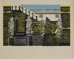 Untitled by Edward Bawden, 1962 lithograph in colours sheet 50.5 x 63.5cm, sold Oct 2023