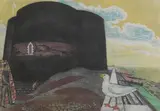 Richard Bawden, Untitled, Aldeburgh' etching and aquatint in colours