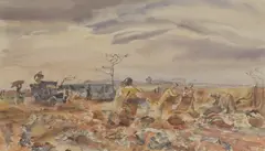 Thomas Hennell, Untitled, Thomas Hennell RWS (1903-1945) Harvesting potatoes watercolour 30 x 46.5cm