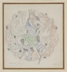 Eric Gill, Untitled, pencil over watercolour 22 x 19cm Provenance: With the Barbican Art Gallery
