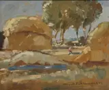 Margaret Scott 'Peggy' Somerville, Untitled, oil on board 25.5 x 31cm