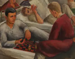 Lars-Birger Sponberg, Untitled, oil on canvas 62 x 77cm Exhibited: National Army Arts Contest