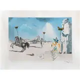 Landscape with Cavalier and Gala by Salvador Dalí, Grabado 41 / 300, offered Jan 2023
