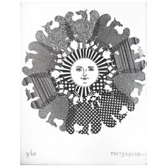 Untitled by Pedro Friedeberg, Serigrafía con foil plata 3 / 10, offered Jan 2023