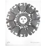 Pedro Friedeberg, Untitled, Serigrafía con foil plata 3 / 10