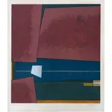 Gunther Gerzs, Geométrico rojo y azul, Serigrafía 7 P / A