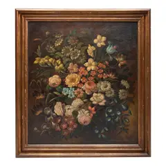 Bouquet by Firmado Salvador Bermúdez, Óleo sobre tela, offered Jan 2023