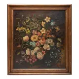 Firmado Salvador Bermúdez, Bouquet, Óleo sobre tela