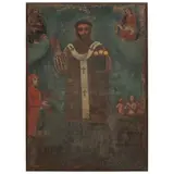 San Nicolás de Bari, MÉXICO, SIGLO XIX, Óleo sobre tela