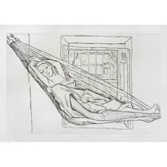 Siesta by Alfredo Zalce, 1983, Grabado a la punta seca P. de A, offered Dec 2022