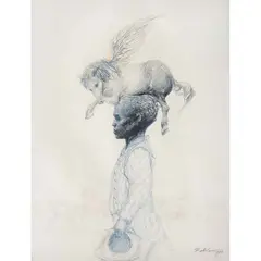 Roberto Fabelo, Untitled, 1989, Carboncillo y pastel sobre papel