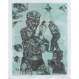 Jose Luis Cuevas, Trepanación, Litografía P.M