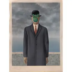 René Magritte, Le Fils de I'homme (El hijo del hombre), 1973, Litografía E. A., edición póstuma