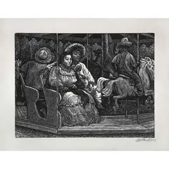 El carrusel by Leopoldo Méndez, Xilografía sin número de tiraje, offered Dec 2022