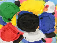 Bram Bogart, Ohne Titel, 1997, Farbige Aquagravure und Prägedruck auf handgeschöpftem Bütten