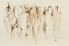 Gerhard Hoehme, Ohne Titel, 1957, Tusche auf festem Papier