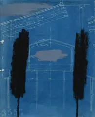 Karl Bohrmann, Ohne Titel, 1992, Mischtechnik auf seitlich gelochtem Papier