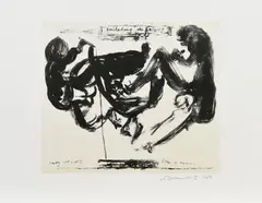 Imitating the fathers by Marlene Dumas, 1989, Farblithografie auf Zerkall (Wasserzeichen), sold Nov 2018