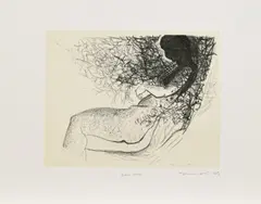 "Doornrosie" by Marlene Dumas, 1989, Farblithografie auf Zerkall (Wasserzeichen), sold Feb 2019