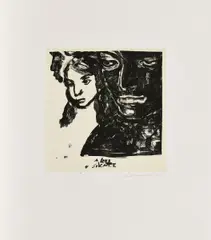 A long silence by Marlene Dumas, 1989, Farblithografie auf Zerkall (Wasserzeichen), sold Feb 2019