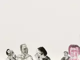 Leon Golub, Conversation, 1992, Farbserigrafie mit Lacküberzug auf Velin