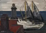 Ernst Wilhelm Nay, Fischerboote an der Hafenmole